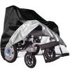Scooter Protective Cover Waterproof Motorcycle Mobility Wheelchair Shelter Protector with Storage Bag against Sun Water Dust 74.8x28x46.1in