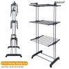 Clothes Drying Rack Rolling Collapsible Laundry Dryer Hanger Stand Rail Shelve
Wardrobe Clothing Drying Racks w/ Dual Side Wings