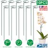 10 Packs 16in Plant Support Stakes Garden Flower Single Stem Support Stake Iron Plant Cage Support Ring For Tomatoes Orchid Lily Peony Rose Flower Ama