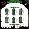 Halloween Tombstone Yard Sign Decorations 6Pcs Glow in the Dark Halloween RIP Tombstone Fluorescence Lawn Sign with 12 Stakes for Haunted House Garden