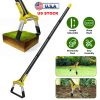 60.63in Adjustable Garden Hoe Handheld Stirrup Hula Hoe Scuffle Loop Hoe Gardening Weeder Cultivator Weeding Rake for Weeding/Loosening Soil