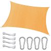 Rectangle Shade Sails Top Canopy 98% UV Block Awning Shelter 185GSM HDPE Patio Cover with Snap Hooks Ropes for Outdoor Garden Backyard