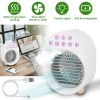 4 In 1 Portable Mini Desktop Air Conditioner Fan Water Mist Cooling Fan USB Rechargeable Humidifier Fan Evaporative Air Cooler 3 Wind Modes Colorful L