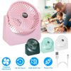 6.5in Desk Fan USB Powered 3 Speeds Table Cooling Fan Tilt Quiet Desktop Fan for Bedroom Office