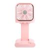 5 In 1 Folding Mini Fan Hands-free Rechargeable Neck Fan Handheld Fan with 3 Speeds Power Bank Phone Holder Neck Strap for Home Office Travel Dormitor