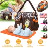 Baby Nappy Diaper Bags Mummy Diaper Duffel Shoulder Bags w/ Wipeable Diaper Changing Pad Transparent Bag Travel Tote Handbags For Overnights